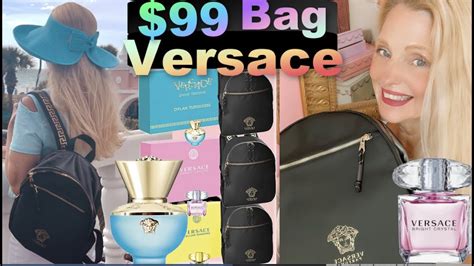 versace backpack with cologne|versace backpack gift with purchase.